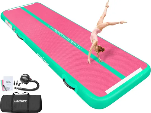 Vista 12 de VOFiTNY Colchoneta de gimnasia multiusos de 6.6/10/13/16/20 pies, resistente e inflable, para el hogar y el gimnasio