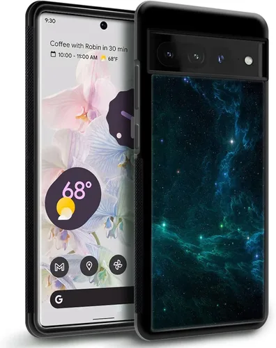 Vista 2 de CARLOCA Funda compatible con Google Pixel 7 Pro, increíble diseño de patrón de luz espacial nebulosa para niñas y niños, a prueba de golpes