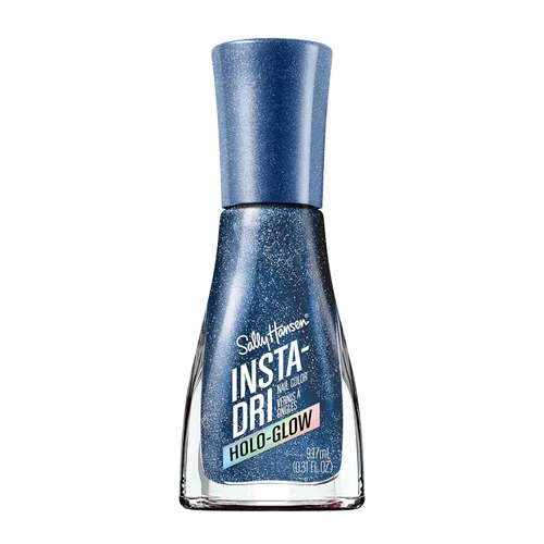 Vista 30 de Sally Hansen Insta-Dri Holo-Glow Esmalte de uñas de secado rápido, duración prolongada, brillo sin vetas Semi-opaco, con destellos 102 Lila