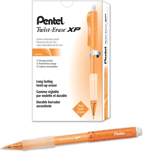 Vista 3 de Pentel QE419A Twist-Erase Express - Portaminas de 0.035 in, color negro, caja de 1 docena