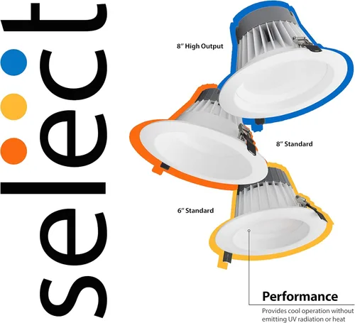 Vista 14 de CLR-Select - Kit de downlight LED comercial blanco de 6 pulgadas