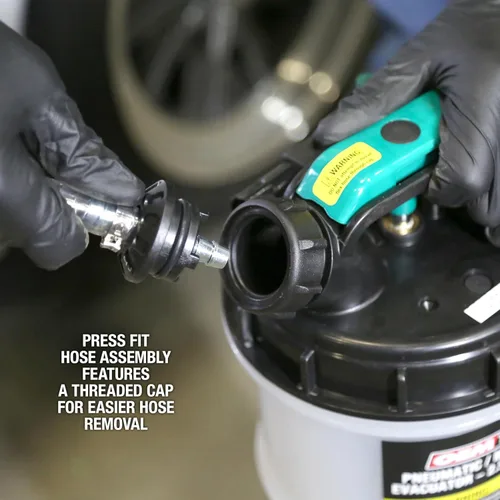 Vista 8 de OEMTOOLS 24389 Bomba extractora manual de fluidos, capacidad de bomba extractora de aceite de 1.4 galones (5.3 L), uso para aceite, refrigerante
