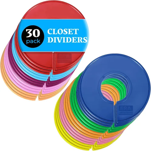 Juego de 30 divisores de armario de color para colgar ropa - Divisores de ropa para organización