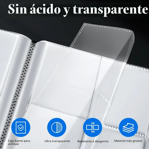 Vista 4 de Fabmaker - Carpeta de tarjetas con 9 bolsillos, 396 bolsillos, álbum de tarjetas coleccionables prémium para tarjetas estándar, carpeta de colección