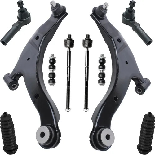 Vista 433 de Detroit Axle - Kit de suspensión frontal de 10 piezas para Chevy Trailblazer EXT GMC Envoy XL XUV Buick Rainier Isuzu Ascender Olds Bravada, brazos