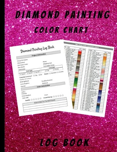 Diamond painting color chart and log book DMC Color Chart and Log book for Diamond Painting lover,Organizer Notebook to Track DP Art Projects with