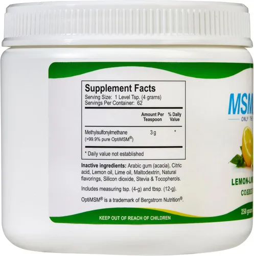 Vista 3 de KALA HEALTH MSMPure - Copos gruesos con sabor a lima limón de 8.8 onzas y paquete de gel MSM de 8 onzas