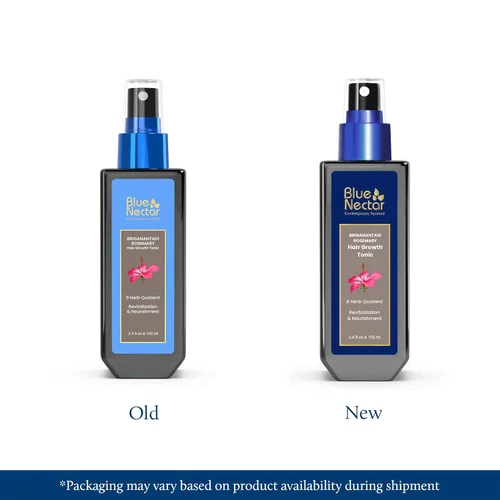 Vista 2 de Blue Nectar Suero para el crecimiento del cabello con aceite de romero para el crecimiento del cabello Aerosol tónico ayurvédico para el cabello