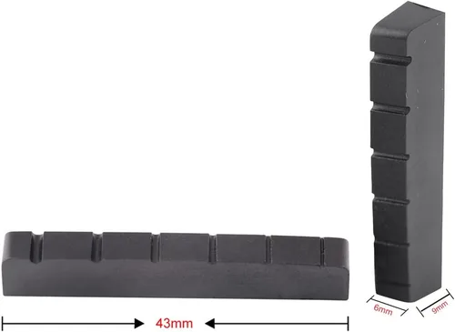 Vista 2 de Cejilla de guitarra de 6 cuerdas de grafito Metallor Pre-ranurada Cejilla superior compatible con guitarra eléctrica Les Paul LP SG