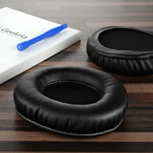 Vista 4 de Geekria QuickFit - Almohadillas de repuesto para auriculares inalámbricos Skullcandy Hesh, Hesh 2, Hesh 2 (negro)