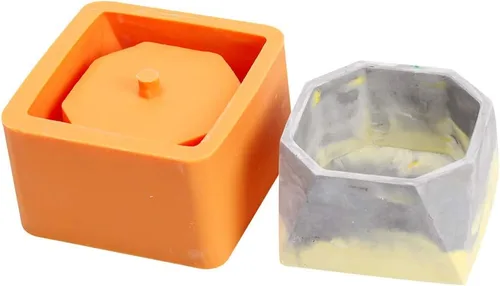 Vista 7 de NICOLE Molde de silicona para maceta, moldes de cemento para cenicero, moldes para plantas suculentas