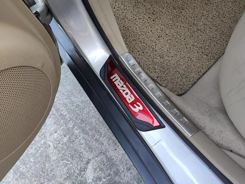 Vista 5 de GZBFTDH Protector de rasguños para umbral de puerta de automóvil, para Mazda 3 2015-2022, piezas de accesorios, cubierta de placa protectora