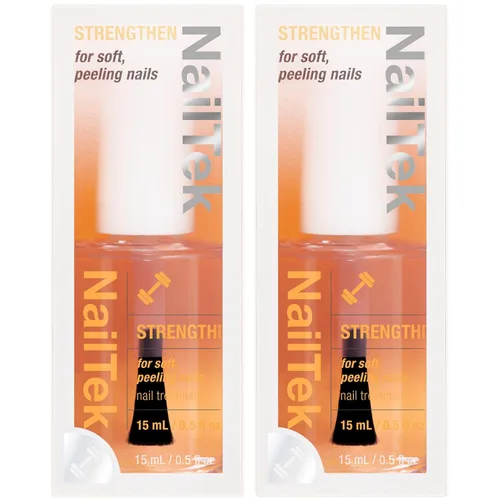 Nail Tek Fórmula 2 fortalecedor de uñas – Tratamiento de pulido para fortalecimiento y crecimiento, reparación de uñas para uñas suaves, peeling,