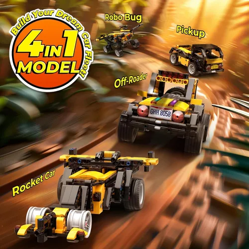 Vista 4 de Apitor STEM Coding Robot Toy 6-in-1 Building Kit for Boys 8-12 480 Blocks