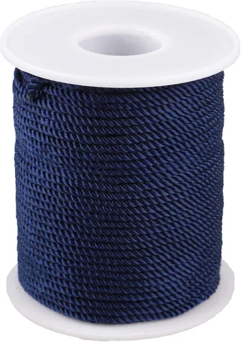 Vista 25 de Cuerda de nailon trenzado de 3 capas para jardinería, manualidades, fabricación de pulseras (0.059 in-164 pies, verde militar)