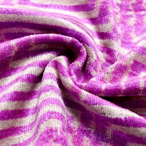 Vista 3 de Cojín decorativo hecho a mano con funda de cojín rellena, patrón de laberinto rosa, funda de cojín lumbar de seda de terciopelo suave para sala