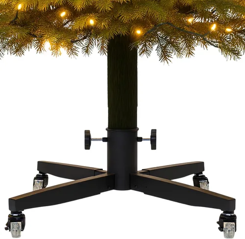Vista 10 de Soporte rodante para árbol de Navidad para árboles artificiales de hasta 9 pies, base de soporte para árbol de Navidad resistente con ruedas y base