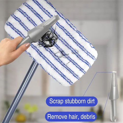 Vista 7 de MASTERTOP Escobas de microfibra para limpieza de pisos, escoba industrial extra grande, escoba comercial para pisos para uso húmedo y seco, escobas