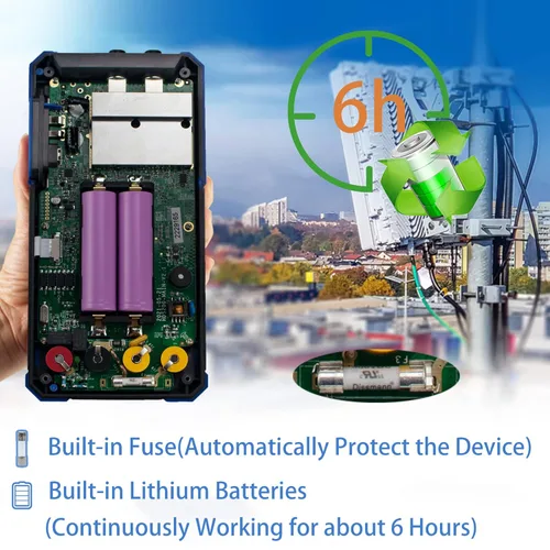 Vista 2 de Osciloscopio HDS272S, Osciloscopio de Mano Multímetro 70MHz Ancho de Banda 3 en 1 Generador de Forma de Onda Portátil con LCD de 3.5