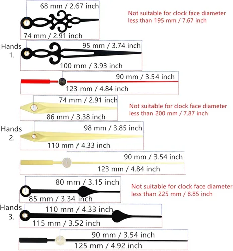 Vista 3 de TIKROUND Youngtown 12888 - Movimiento para reparación de reloj, eje de 19mm (3/4 pulgada) de longitud, rosca de 11mm (7/16 pulgada) de longitud.