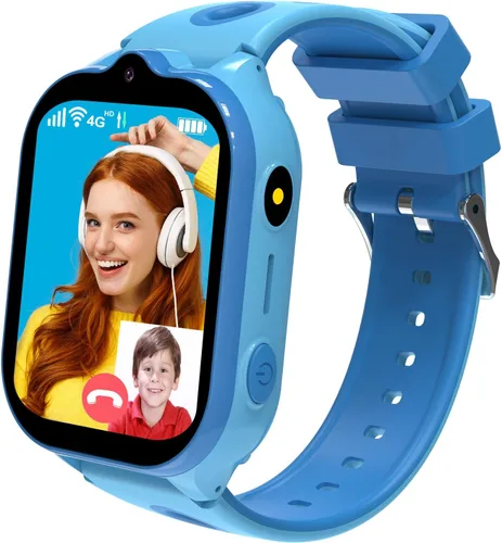 Vista 8 de Reloj inteligente 4G para niños, rastreador GPS, relojes inteligentes con videollamadas, juegos de rompecabezas de llamadas bidireccionales, chat