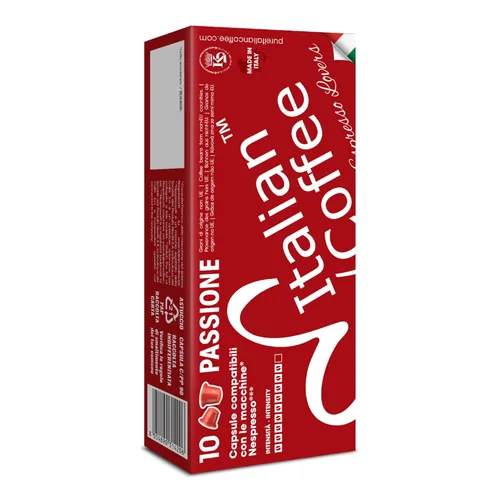 Vista 2 de Cápsulas de café italianas compatibles con máquinas Nespresso Original, cápsulas de espresso (100 cápsulas Passione regular, 100