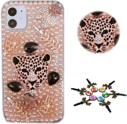 Vista 28 de Sparkle - Funda para teléfono compatible con Samsung Galaxy Z Flip 2 5G, elegante, hecha a mano en 3D, con diseño de diamantes de imitación de Hoja