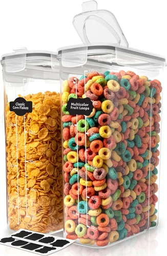 Vista 11 de Utopia Kitchen Juego de contenedores de almacenamiento para cereales – 4 unidades 4L (135.2 oz) Contenedores de almacenamiento de alimentos