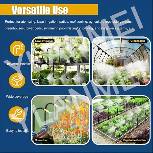 Vista 7 de 360° Curved Garden Automatic Irrigation System, Adjustable Nozzle, Water-Saving Design, Fogging Irrigation Kit, Quick Installation Drip Irrigation