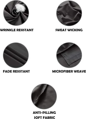 Vista 6 de Elegant Comfort Juego de funda de edredón de lujo de 3 piezas, colección de hotel de microfibra de alta calidad de hotel, 1500 hilos, funda