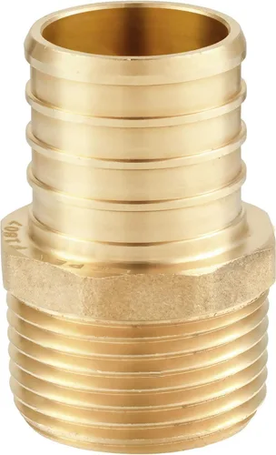 Vista 8 de EFIELD Pex - Juego de 2 adaptadores macho NPT de 1 pulgada x 1 pulgada de latón para engarzar, ASTM F1807, (PEX1807278-2PCS)