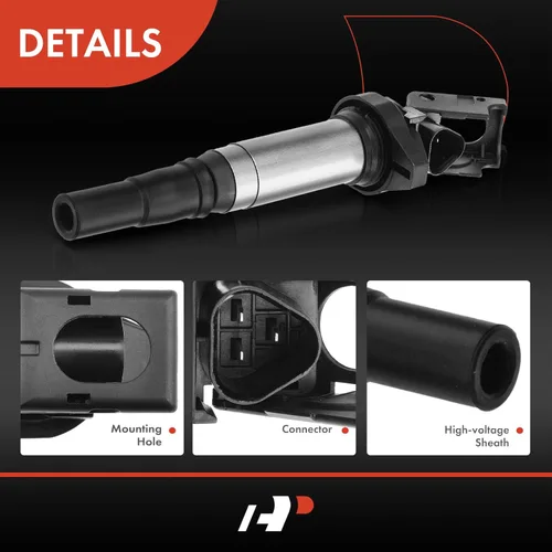 Vista 5 de Paquete de Bobina de Encendido A-Premium Compatible con Mini Cooper 2007-2007 L4 1.6L Natural, Cooper 2008-2013 L4 1.6L Turbo, Cooper Countryman