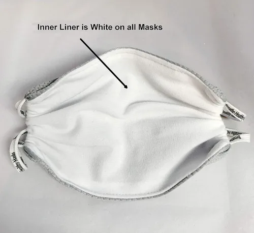 Vista 5 de Breathe Healthy Honeycomb 2 Pack Face Masks, Reusable Masks, Adjustable, Breathable & Washable, Made in the USA