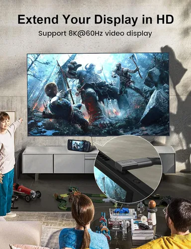 Vista 5 de XAOSUN Adaptador USB C de 90 grados, ángulo recto, 240 W, 40 Gbps, conector USB tipo C Thunderbolt 4 para MacBook, teléfono, Rog Ally, Steam Deck