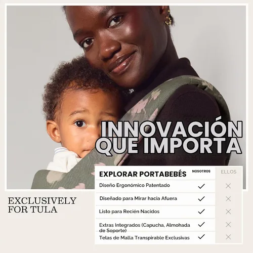 Vista 5 de Tula Explore - Portabebés de lino para recién nacidos y niños pequeños Ceniza