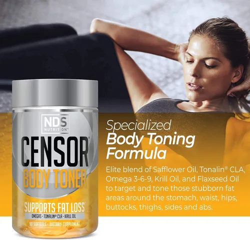 Vista 3 de Censor NDS Nutrition - Tónico para pérdida de grasa corporal con CLA (90 cápsulas blandas) y Siren Labs L-Carnitina Elite Burn Fat Loss Support
