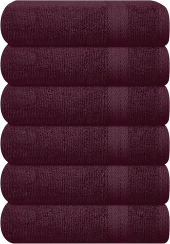 Vista 80 de GLAMBURG Sábana de baño de algodón extra grande premium de 700 GSM 35x70 - 100% algodón peinado - Calidad de hotel y spa de lujo - Duradera