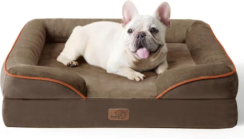Vista 81 de Bedsure Cama ortopédica para perros de tamaño mediano – Cama lavable para perros medianos y gatos, impermeable, cómodo sofá para mascotas con funda