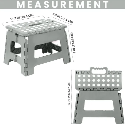 Vista 30 de Utopia Home - Taburete plegable, taburete de pie de 9 pulgadas de ancho, soporta hasta 300 libras, de plástico ligero para cocina, baño y sala