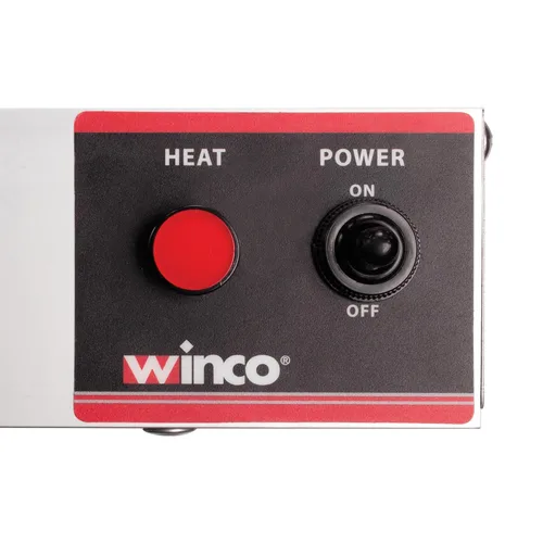 Vista 2 de Winco Calentador de tira de lámpara de calor para alimentos con soporte ajustable, 500 W, 24 pulgadas (con soporte)