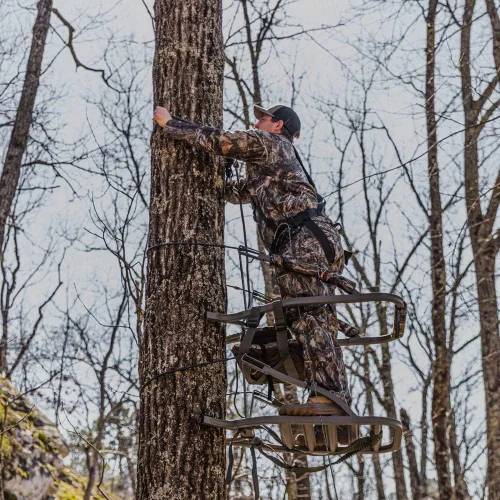 Vista 4 de Summit Treestands Goliath SD asiento para trepar árboles, color roble musgo