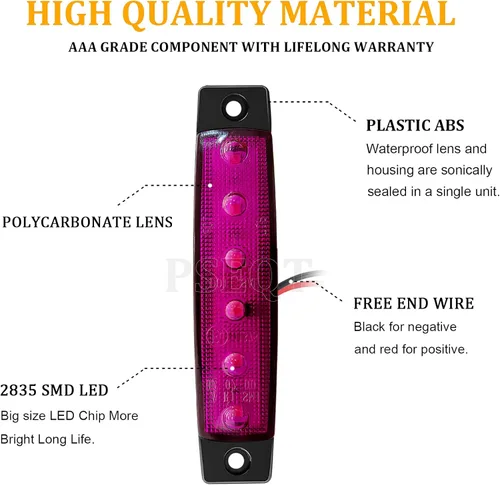 Vista 5 de PSEQT 10 unidades de luces LED de tira de roca para auto, luces de rueda de bajo brillo, kits de iluminación para guardabarros, impermeables