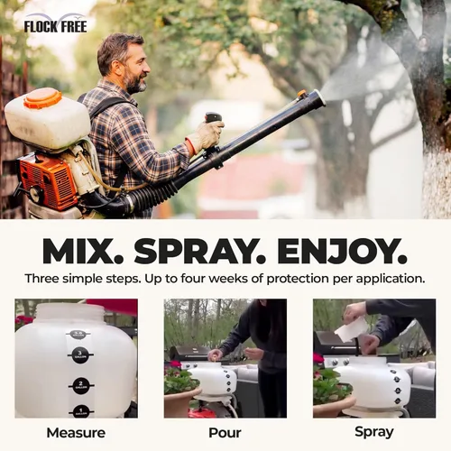 Vista 5 de Concentrado natural de control de mosquitos – Repele mosquitos, garrapatas, pulgas, moscas, mosquitos y niguas – Hace 128 galones