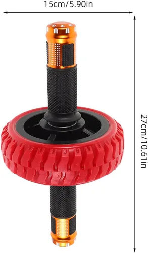 Vista 2 de Rueda de rodillo abdominal con resistencia de resorte para el hogar y la oficina, portátil, multifuncional, entrenamiento muscular abdominal,