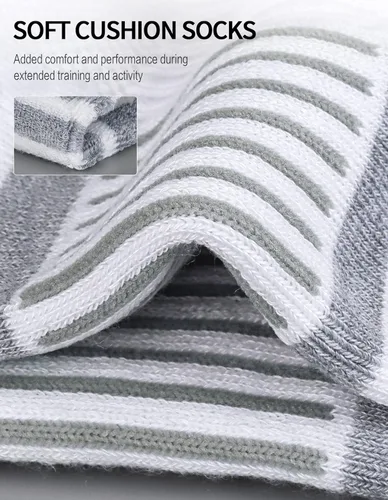 Vista 4 de Airacker Ankle Athletic Running Socks Cushioned Breathable Low Cut Sports Tab Socks for Men and Women (6 Pairs)