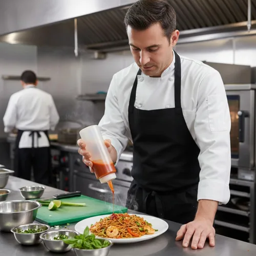 Vista 3 de TrueCraftware - Juego de 12 botellas dispensadoras de condimentos transparentes de 8 onzas - Botella de plástico para salsas para untar, salsa