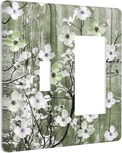 Vista 64 de Cubiertas de Placa de Pared Dúplex Individual Bosque Otoñal Hojas de Arce, Cubierta de Interruptor de Luz 1 Gang, Placa de Salida Decorativa