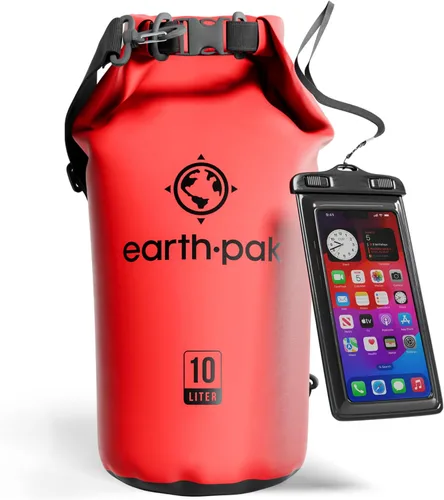 Vista 77 de Earth Pak Bolsa Seca Impermeable - Mochila Impermeable de Cierre Enrollable Superior Mantiene el Equipo Seco para Kayak con Funda Impermeable
