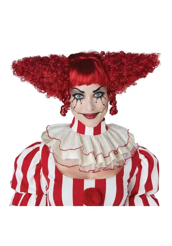 California Costumes Peluca de payaso espeluznante para adultos (rojo), Multicolor -