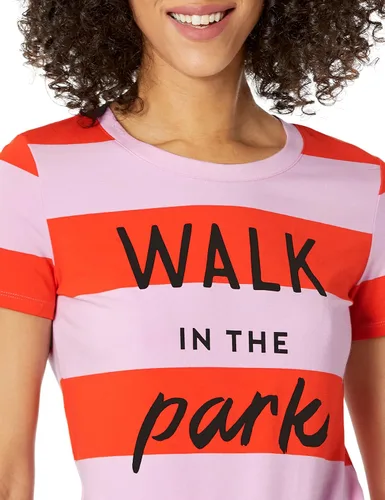 Vista 5 de Tienda Essentials - Camiseta de manga corta con cuello redondo y ajuste clásico para mujer, paquete múltiple